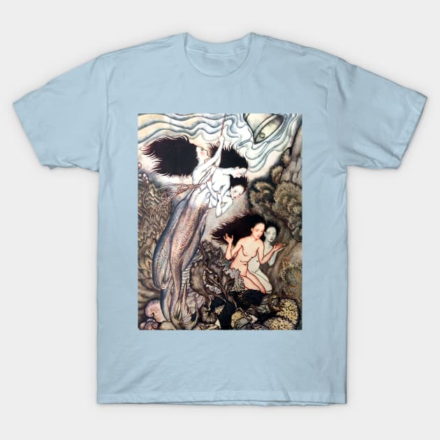 Full Fathom Five - The Tempest, Arthur Rackham T-Shirt by forgottenbeauty